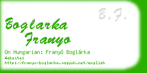 boglarka franyo business card