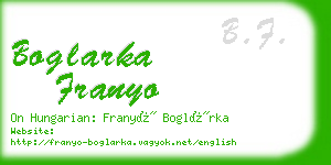 boglarka franyo business card